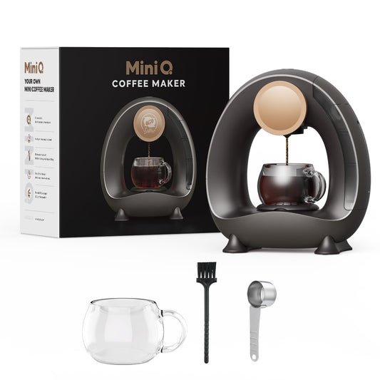 iCafilas Coffee Maker Machine Mini Q 240ml Water Tank Semi-automatic Make Noise 30dB Reusable filter adapter Coffee &Tea-Lea