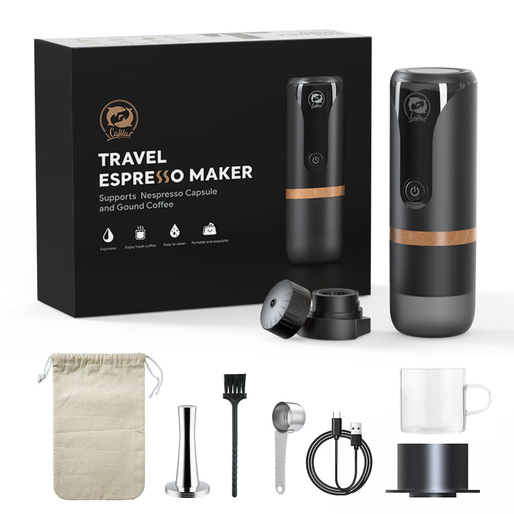 Machine à Espresso Portable 120ml - Cafetière électrique Auto-chauffante Pour Voyage, Bureau Et Extérieur