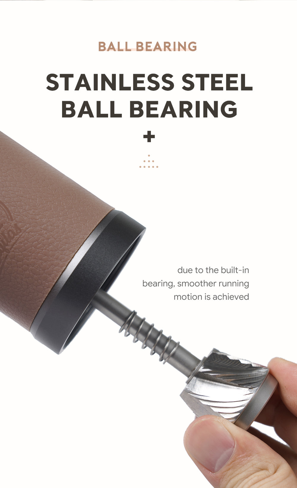 i Cafilas manual coffee grinder portable mill 420stainless steel 30g Coffee Power Titanium plating burr