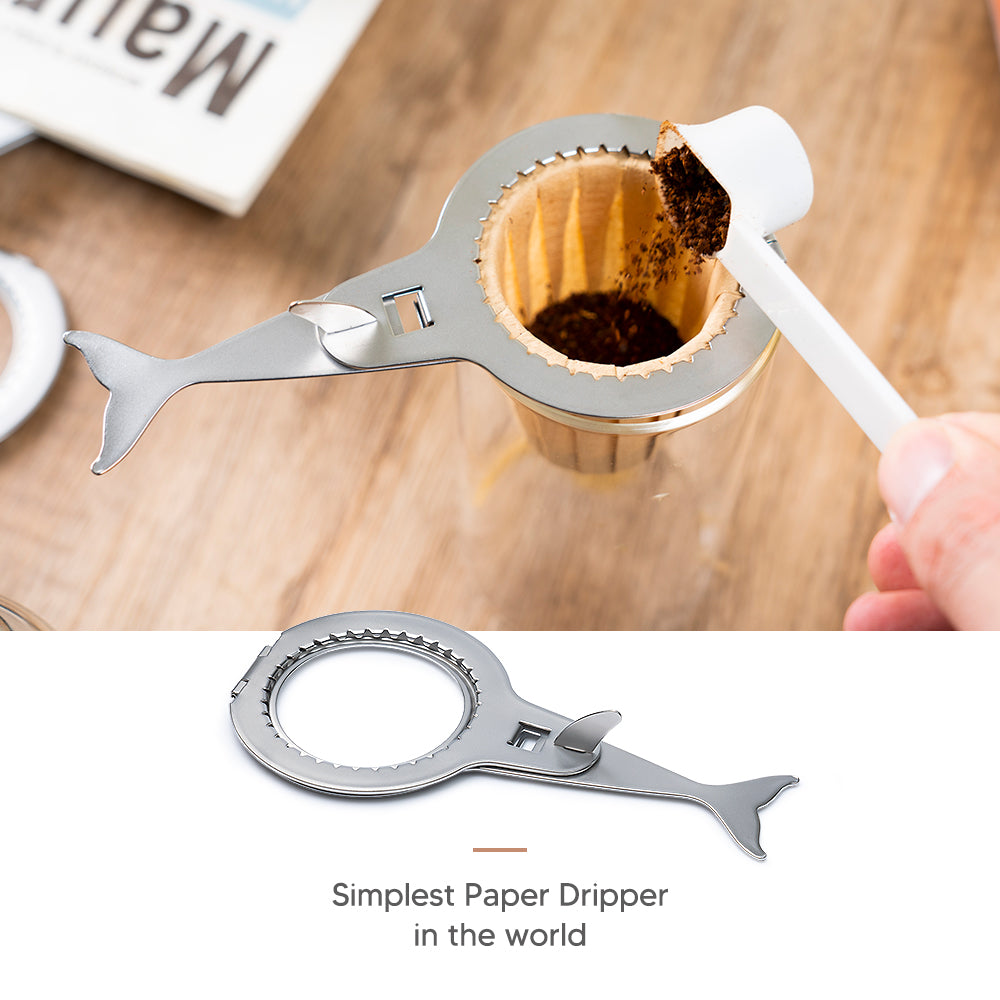 I cafilas Reusable Coffee Filter Cups Espresso Coffee Drip Tool Paper Filters Stainless Steel Coffee Driper Outdoor / Office DIY