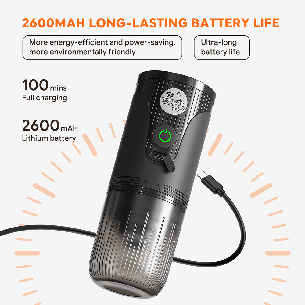 I Cafilas Portable Rechargeable Electric Coffee Grinder with Adjustable Grind Settings for Office, Travel, and Outdoor Coffee Making