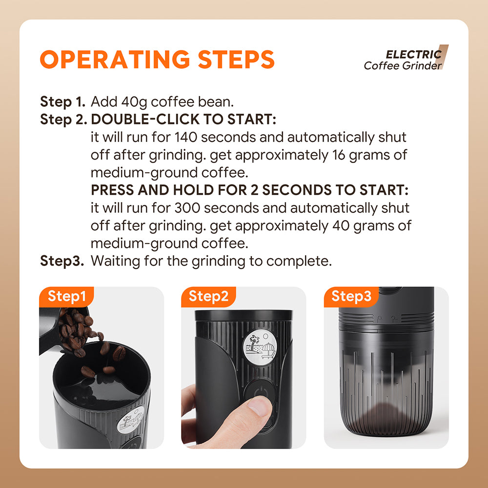I Cafilas Portable Rechargeable Electric Coffee Grinder with Adjustable Grind Settings for Office, Travel, and Outdoor Coffee Making