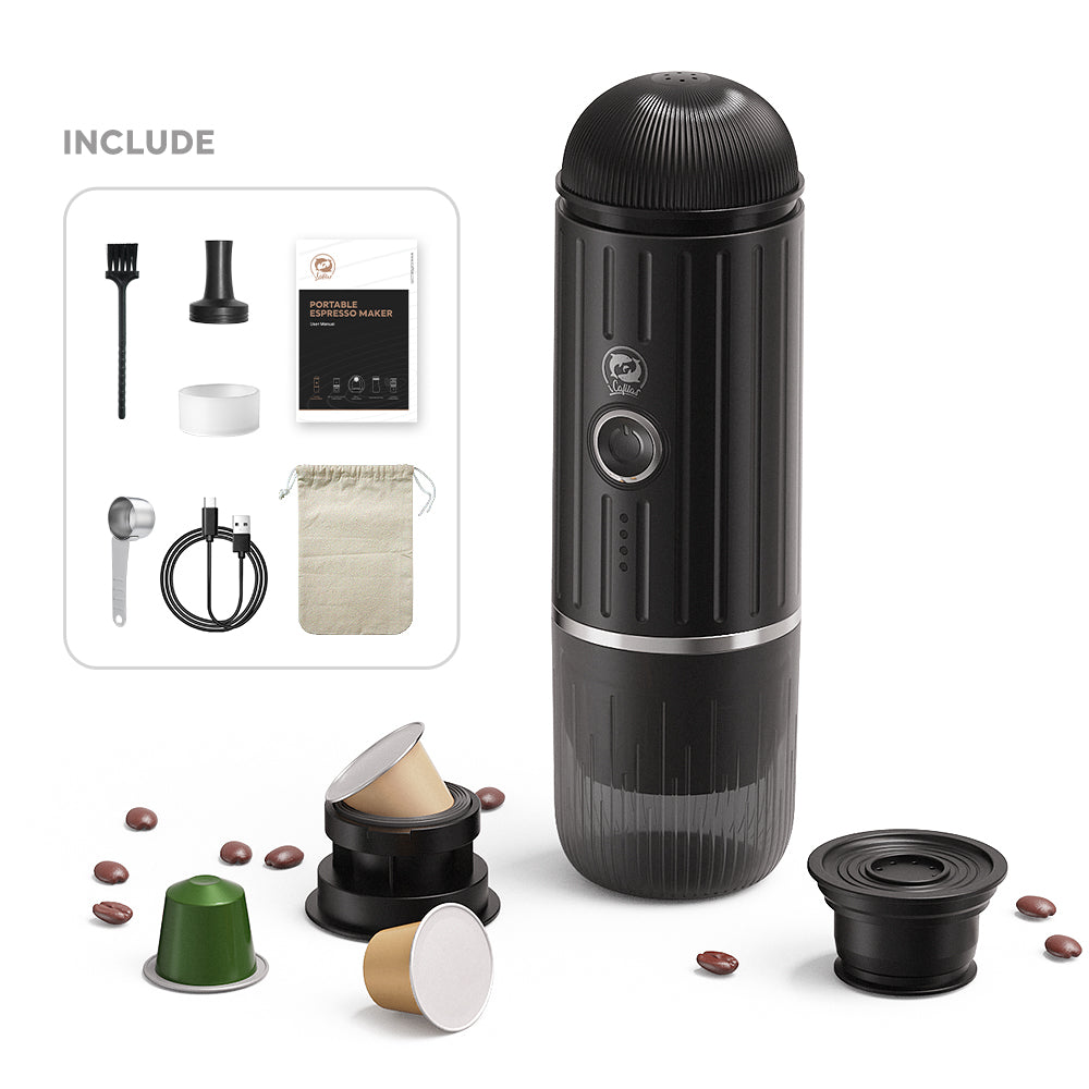 I Cafilas Portable Coffee Machine 19Bar High Pressure Expresso Coffee Maker Self-Heating Electric Fit Nexpresso Pod Capsule Coffee Powder