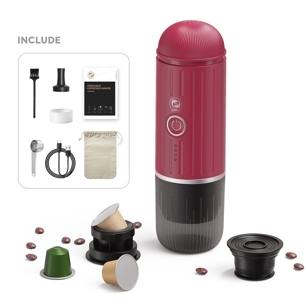 I Cafilas Portable Coffee Machine 19Bar High Pressure Expresso Coffee Maker Self-Heating Electric Fit Nexpresso Pod Capsule Coffee Powder