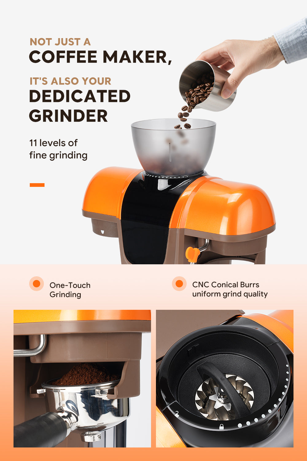 I Cafilas 19Bar Semi Automatic Italian Coffee Machine Household Small Fully Integrated Milk Foam Machine