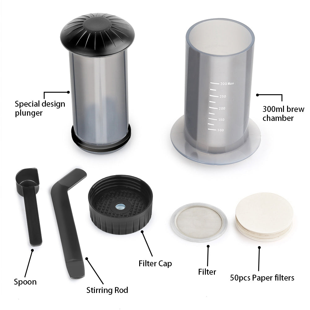 Portable Aeropress Espresso Maker and Coffee Press With Filters