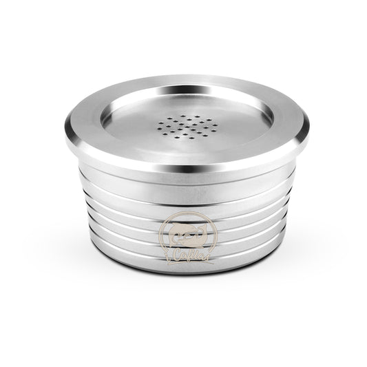 Stainless steel Refillable Coffee Capsule Pod Filter Dripper Tamper Compatible with DELTA Q/ Coffee Machine