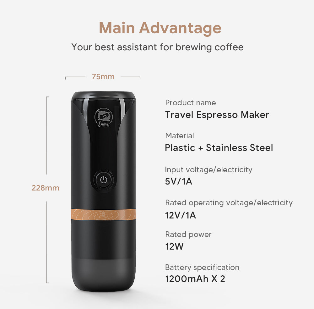 Portable Espresso Coffee Maker USB Travel Brewer For Nespresso Pod